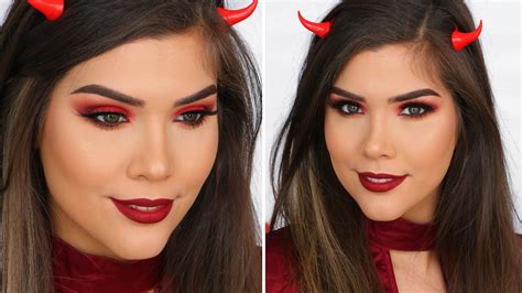 easy devil makeup looks|dark night black demon makeup.